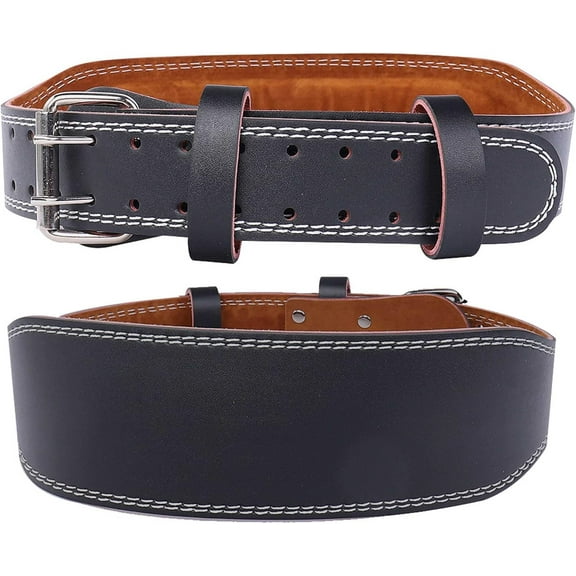 Weight Lifting Belt Back Lumbar Support Strength Training Fitness Workout Home Gym,Black-M