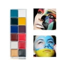 thumbnail image 5 of 12 Color Halloween Face & Body Paint Kit, Oil Based Makeup for Party, Art Painting Set with Beauty Tools, Makeup - White, 5 of 8