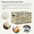 thumbnail image 5 of Coolnut Yellow Little Flowers Foldable Canvas Storage Bin, Sturdy Fabric Storage Basket with Handles, Storage Cube Box for Organizing Shelf Nursery Toy Closet 2PCS#492 Home Decor, 5 of 7