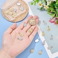 thumbnail image 3 of 1box 20Pcs 2 Colors Real 18K Gold Plated Brass Charm Pendants Metal Blank Tag Pendants for DIY Necklace Bracelet Jewelry Making, 3 of 5