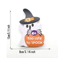 thumbnail image 4 of Halloween Decorations Saving! 3 Pack Ghost Halloween Tabletop Signs, Spooky Ghost Blocks with Witch Hat Spider Bat Print, Mini Tray Decor for Fall Holiday Indoor Party Ornament, 4 of 8