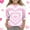 Pink, variant on Hot Pink Girls 3/4 Sleeve Gradient Heart Graphic Tee, 3-11Y Soft Stretch Relaxed Fit Crew Neck Casual Tee,Size 7 T