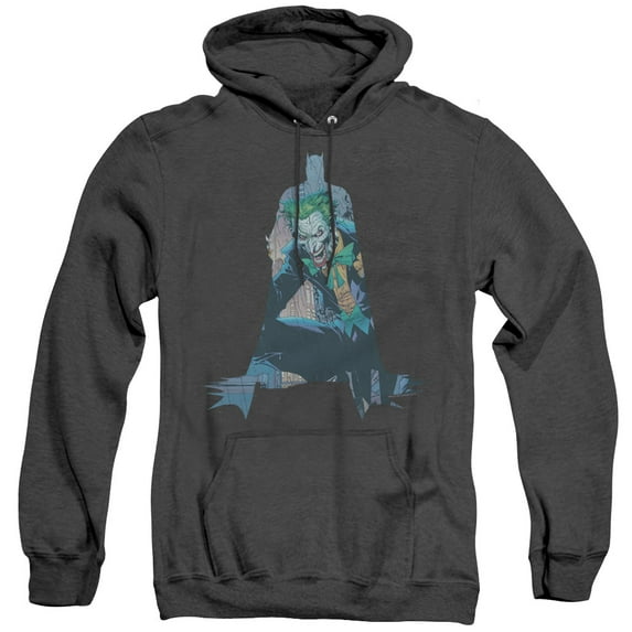 Batman Scene Inside Adult Heather Hoodie Sweatshirt Black