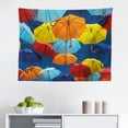 thumbnail image 1 of Colorful Tapestry, Parasols on Foreground of Dark Cumulus Rain Clouds Windy Stormy Day Shield Image, Fabric Wall Hanging Decor for Bedroom Living Room Dorm, 2 Sizes, Multicolor, by Ambesonne, 1 of 1
