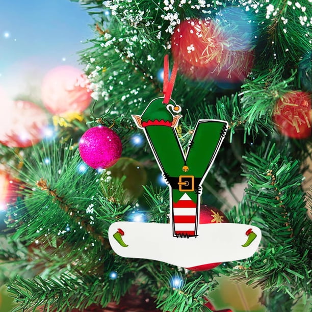 XWSHYW Adornos Colgantes 26 Adornos Navideños En 26 Letras, Adornos Rojos En Árbol de Navidad, Adornos Colgantes En Letras, Adornos Árbol de Navidad En Alfabeto para El Hogar