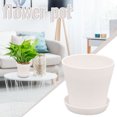 thumbnail image 3 of Plant Pots, Planters for Indoor Plants, 3 Pack 5" Outdoor Plastic Flower Pots Plant Growing Pots with Drainage Hole & Tray for Garden Balcony Windowsill House, 3 of 4