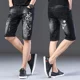 thumbnail image 4 of Pantalones vaqueros cortos para hombre, pantalones cortos vaqueros negros con gráficos rotos para hombre, tendencia 2024, diseñador original emo harajuku, novedad de verano, 4 of 5