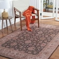 thumbnail image 3 of SAFAVIEH Tucson Leah Traditional Machine Washable Area Rug, 6' x 6' Square, Dark Grey/Beige, 3 of 9