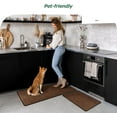 thumbnail image 6 of Woven Sisal Style Kitchen Rug Set - 2PCS (17x47 & 17x29), Farmhouse Style, Non-Printed Surface, Non-Slip, Machine Washable, Brown, 6 of 6
