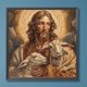 thumbnail image 3 of Kit de pintura por números sobre lienzo, arte al óleo artesanal, imagen de Jesús, decoración de pared del hogar, 40x40cm, 3 of 9