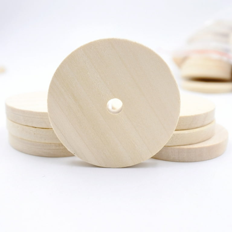 10 Pcs Wood Circles for Crafts 12 inch Unfinished Wood Rounds DIY Wooden Blank Sign with Hemp Rope Multipurpose Wooden Round Blanks for DIY Crafts