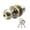 Green Bronze, variant on LAZIOEGR S6901 Heavy-Duty Keyed Entry Door Knob, Aluminum Alloy Classic Mirror Finish, Green Bronze Interior Exterior Handle with 3 Keys for Bedroom Bathroom Wooden Doors (6.8 inches / 17.2 cm)