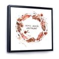 thumbnail image 3 of Designart 'Impression Of Bird Feathers Wreath' Traditional Framed Canvas Wall Art Print, 3 of 5