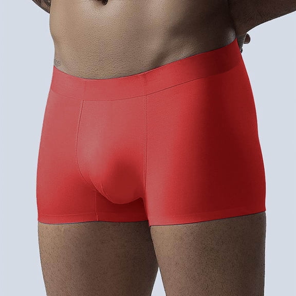 Fewfanhot Men's Seamless Boxer Briefs, Low Rise Soft Breathable Underwear, Stretchy Comfy Trunks for All-Day Comfort & Daily Wear, L-4XL