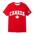thumbnail image 4 of Boys Shirts Graphic T Shirt with Embroidered Maple Leaf Canadian Patriotic Celebration Tee for Kids Red 13 Years-14 Years, 4 of 4
