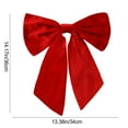 thumbnail image 3 of ‌PuSpu Large Velvet Christmas Bow - 14.17x13.38in Holiday Decoration, Three-Dimensional Tree Topper, Flame-Retardant & Kid-Friendly, 3 of 7