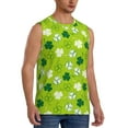 thumbnail image 2 of Easygdp St Patrick's Day7 Men's Breathable Tank Tops Sleeveless Sporty T Shirts for Basketball, Mountaineering, Bodybuilding -X-Large, 2 of 8