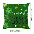 thumbnail image 3 of KOYPTL St.Patrick's Day Decorations Pillow Covers 18 x 18 Inch Green Shamrock Heart Lucky Charm Buffalo Plaid Pillow Cases for Home Sofa Couch Cushion Decor(1PC), 3 of 4