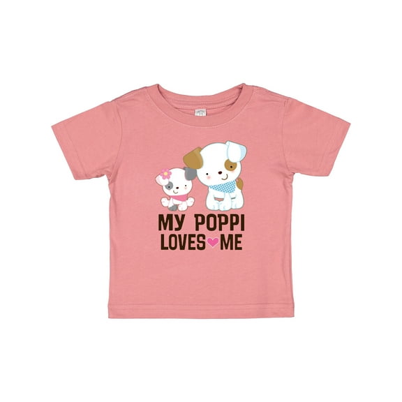Inktastic My Poppi Loves Me Granddaughter Girls Baby T-Shirt