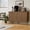 Walnut, variant on TOPCOMFY Buffet Cabinet with Storage, Multifunctional Storage Cabinet with 4 Doors, Modern Sideboard Buffet Credenzas for Living Room - Black