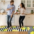 thumbnail image 2 of Lemon Kitchen Mat Set of 2 Piece Non-Slip Rubber Backing Washable Kitchen Rugs and Mats for Floor Kitchen Rug Runner Lemon Decor Black, 2 of 5