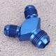 thumbnail image 1 of Adaptador De Ajuste Abocinado Macho De Bloque Y 2X AN6 A Macho A AN6 6 AN Macho Azul, 1 of 7