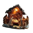 thumbnail image 4 of Letrero navideño de acrílico plano 2D con escena de , letrero decorativo para interiores y exteriores, Sagrada Familia, decoración, 4 of 9