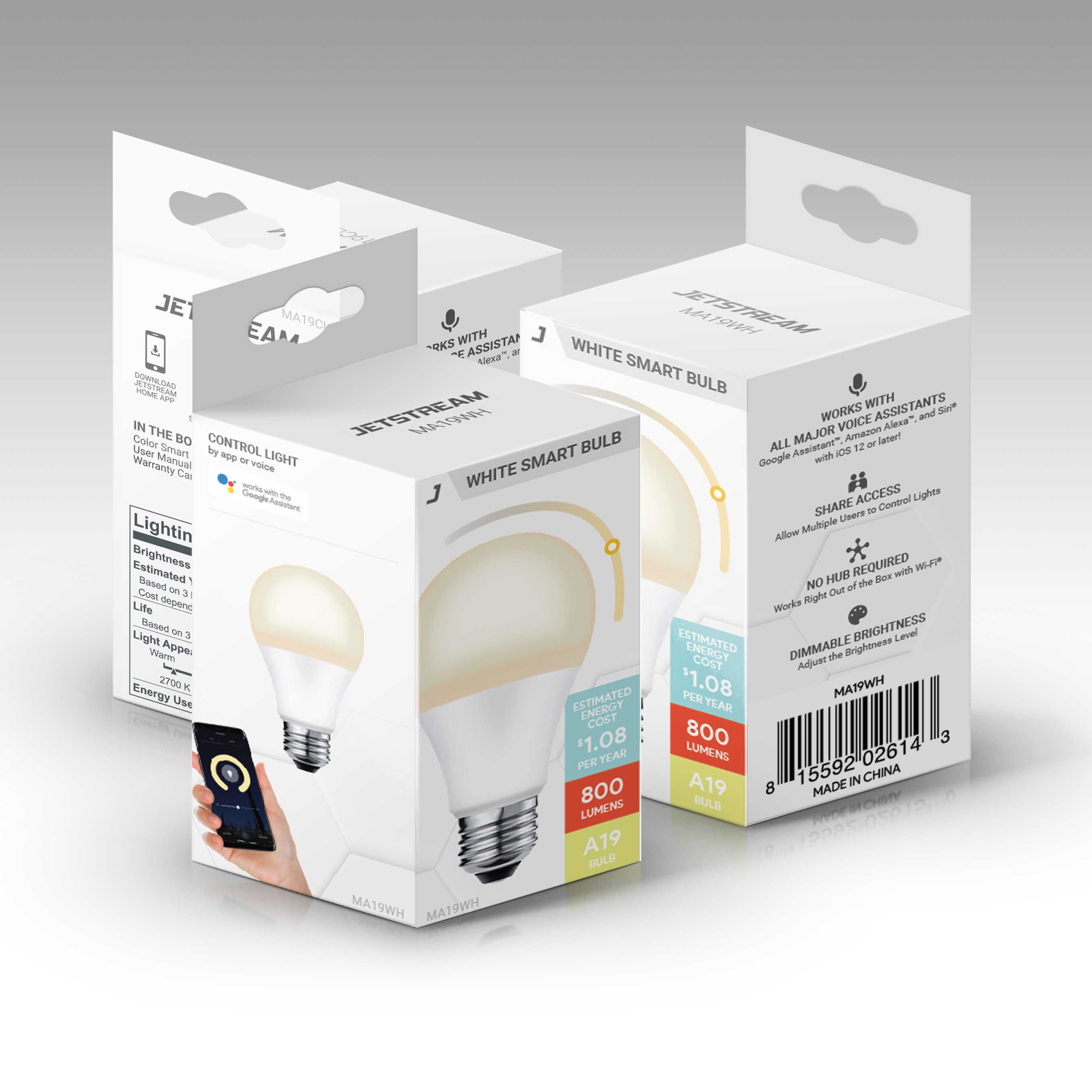 Jetstream 9W Smart LED A19 Bulb