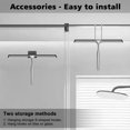 thumbnail image 4 of 10-Inch Shower Squeegee Set, Includes Door Hook and Adhesive Hook, Squeegee for Shower Doors, Mirror and Window (Silver), 4 of 7
