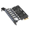 thumbnail image 3 of PCI-E to USB Adapter Board USB 3.0 to USB High Data Transmission Speed Expansion Board with 7 Ports, 3 of 10
