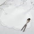 thumbnail image 3 of Saro Lifestyle Embroidered Polka Dot Placemat w/ Scallop Edge (Set of 4) Set of 4 - Silver, 3 of 5