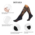 thumbnail image 5 of Lsque Garden Meditating Weasel Pattern Sport Compression Socks for Men & Women 15-20 mmHg Knee High Nurse Pregnant Running Medical and Travel Athletic, 5 of 6