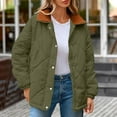 thumbnail image 3 of TKLPEHG Warm Coats for Women Winter Casual Quilted Jackets Fashion Comfy Long Sleeve Zipper Warm Padded Outwear (Green,M), 3 of 9