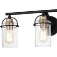 thumbnail image 6 of Emerson 3-Light Matte Black Vanity Light, 6 of 6
