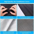 thumbnail image 2 of Bxaolu Newest Design Mesh Window Air Conditioner Cover Outdoor, Support Window AC Unit Work Use for Outside Insulation Black Dust-Proof Waterproof Outdoor AC Protection Defender, Black, 2 of 8
