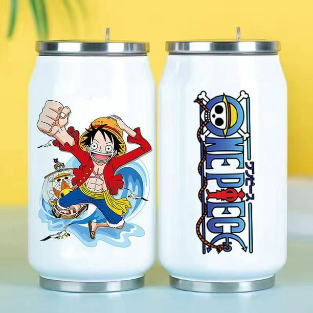 Anime One Piece Luffy Water Bottle Stainless Steel Cup Zoro Chopper Water  Cup Student Anti-fall Portable Cup for child men Gift 
