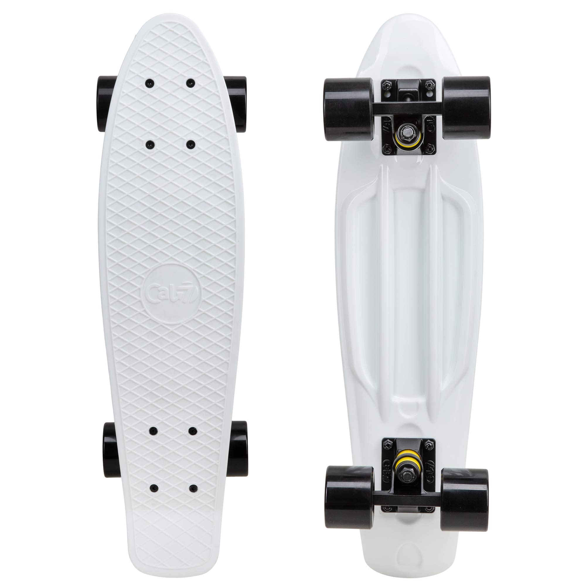 GYMAX 56CM Cruiser Skateboard en PC, Planche à roulettes avec Motif