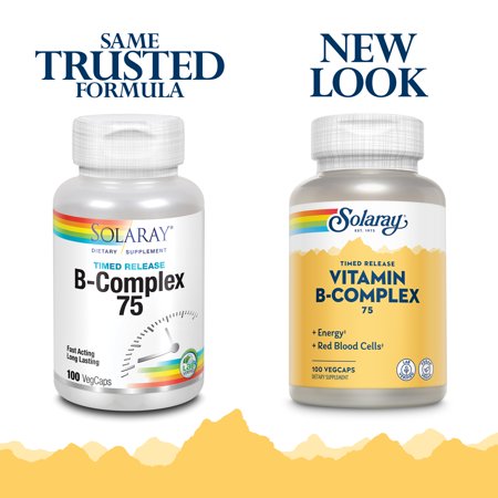 ソラレー ビタミンB コンプレックス75 100粒 ベジカプセル Solaray Vitamin B-Complex 75 Timed-Release サプリメント ビタミンB群 チアミン