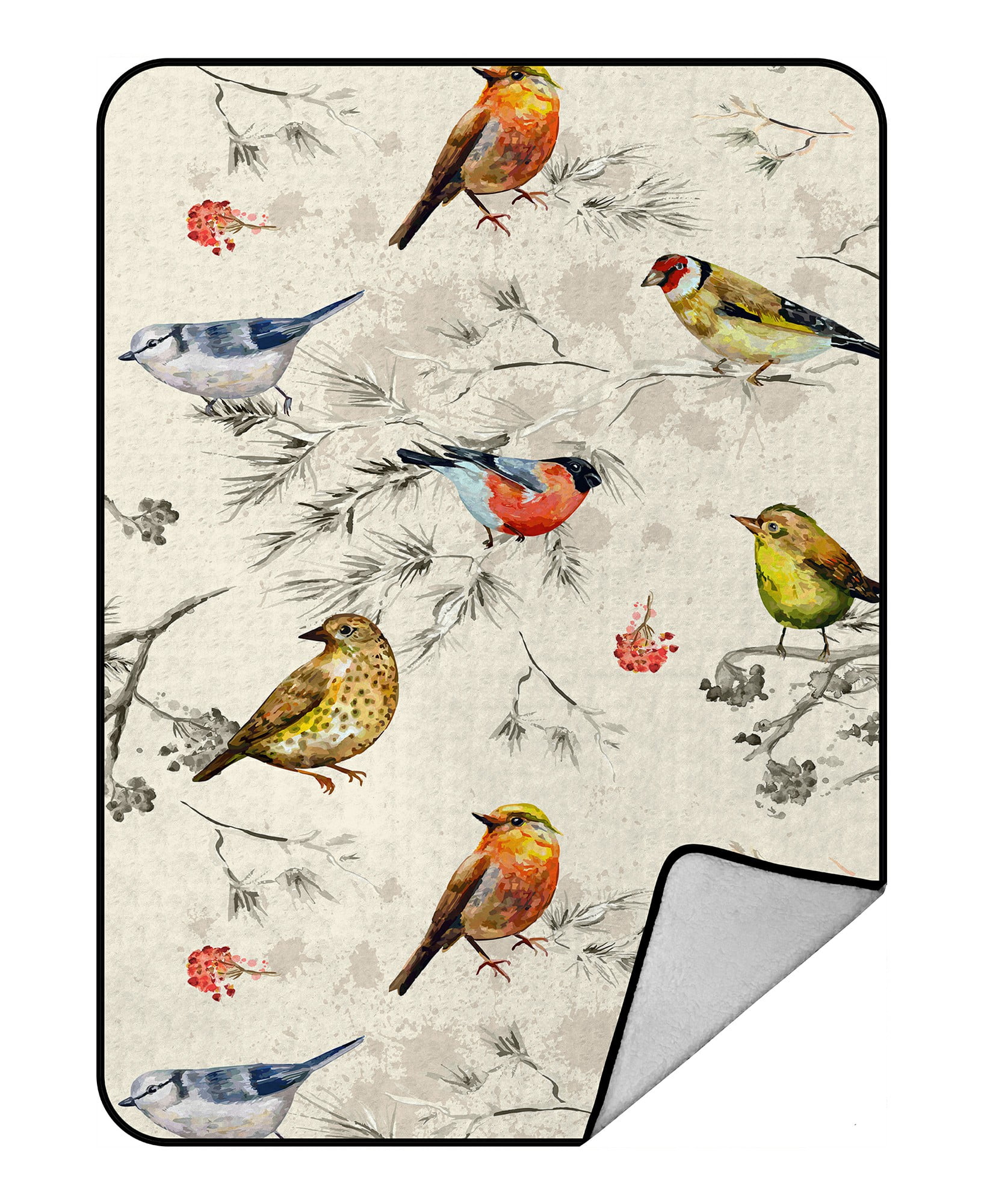 ECZJNT Little Birds Throw Blanket Fleece Blankets Plush Blanket 58x80 inch