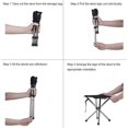 thumbnail image 4 of Portable Camping Seat, Folding Camping Stool, Folding Camping Stool, Mini Portable Folding Chair, Small Aluminum Camping Chair for Travel, Hiking, Fis, 4 of 5