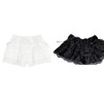 thumbnail image 3 of Womens Layered Ruffled Lace Pumpkin Shorts Underpants Vintage Victorian Cute Lace-Up Bowknot Bloomers Safety Short Pants, 3 of 9