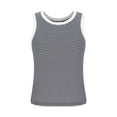 thumbnail image 6 of AherBiu Going out Tops for Women Striped Summer Tank Tops Crewneck Slim Fitting Crewneck Cute Shirts Basic Tees, 6 of 7
