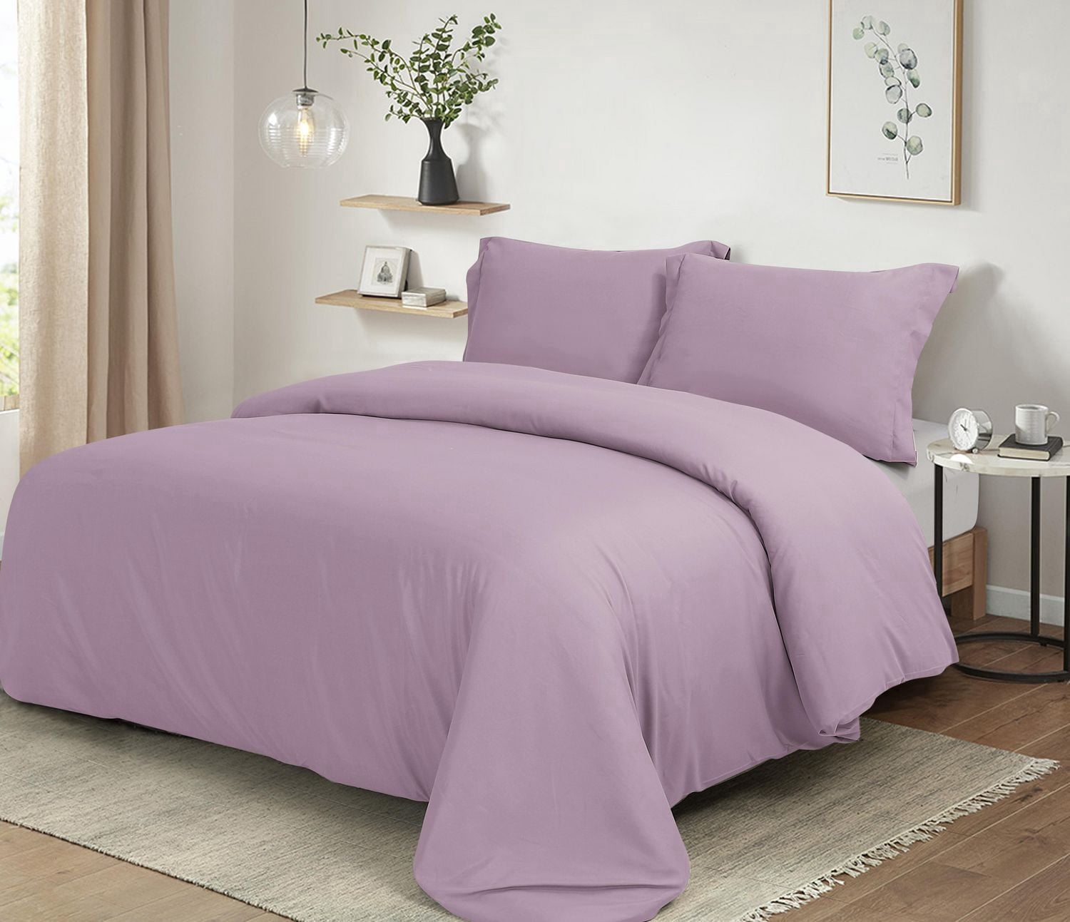 Ensemble de housse de couette unie ultradouce