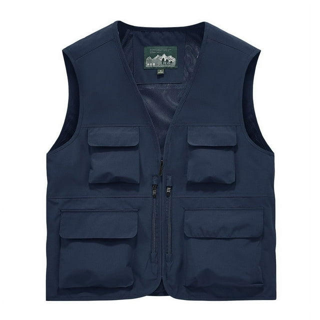 Cameland Men's Work Clothes Jacket Solid Color Stand Collar Multiple Pockets Outdoor Sports Photography Leisure Coat
