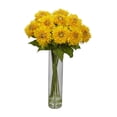 thumbnail image 5 of Nearly Natural Sunflower with Cylinder Silk Flower Arrangement, White, 5 of 5