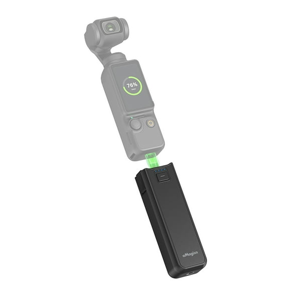 aMagisn Portable Battery Handle Grip with 4500mAh Capacity for DJI Pocket 3 Camera - Intelligent Charging, Reverse Charging, Battery Level Indicators