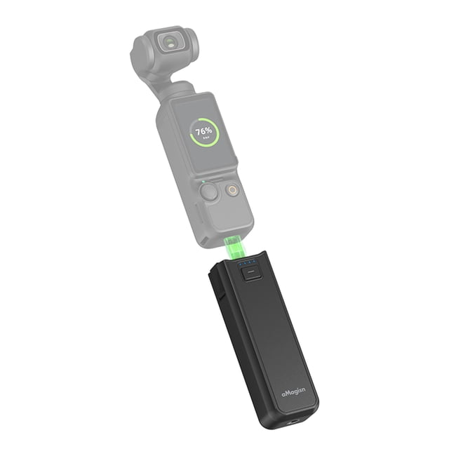 aMagisn aMagisn BD05 Poignée de Charge Portable pour DJI Pocket 3 - Batterie Haute Capacité 4500mAh avec Charge Intelligente, Capacité de Charge Inversée et Caractéristiques de Sécurité