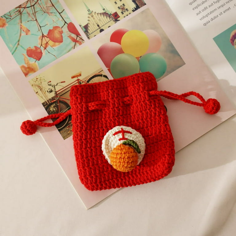 Toyella Good Luck And Good Meaning Hand woven Coin Purse Red