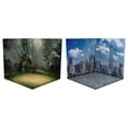 thumbnail image 1 of HILABEE 2x 1/12 Scale Backdrop Organizer Display Collection for Action Figures Dolls, 1 of 9