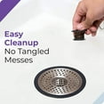 ShowerShroom Ultra Edition Brushed Stainless Steel Drain Protector, 1 Pack